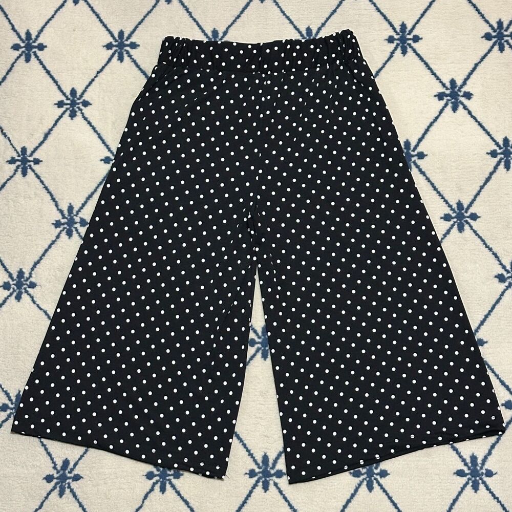 Robert Louis Vintage Y2K Polka Dot High Waist Wide Leg Gaucho Palazzo Culottes - Picture 2 of 4